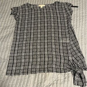 MICHAEL Michael Kors Black and White Plaid Top